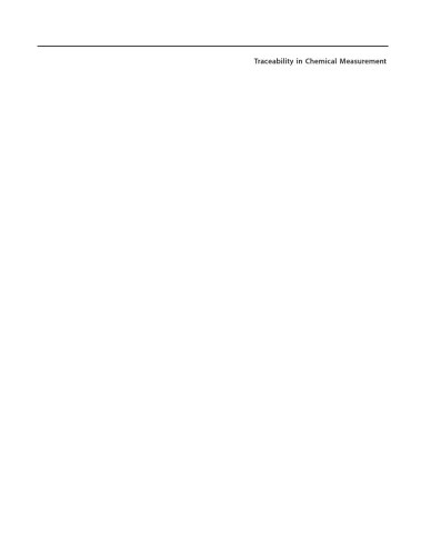 Traceability In Chemical Measurement Springer 2005